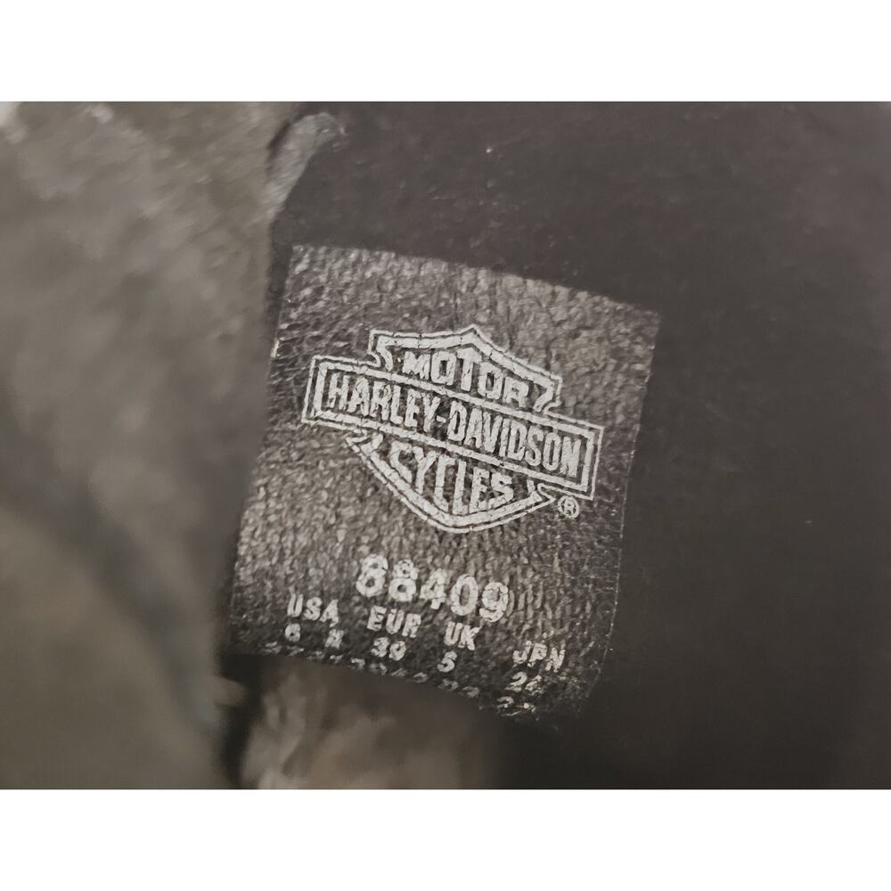 Harley Davidson 88409 Black Leather Motorcycle Boot Buckle Womens 6 Oil Resistan - Picture 7 of 11